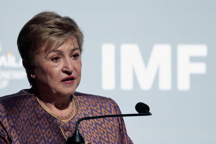 IMF Managing Director Kristalina Georgieva attends the ASEAN in a Changing Global Landscape event at the IMF/World Bank 2026 Annual Meetings at Queen Sirikit National Convention Center in Bangkok, Wednesday. Reuters-Yonhap