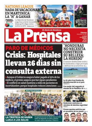 Portada de la edición impresa de este viernes 2 de octubre de 2026
