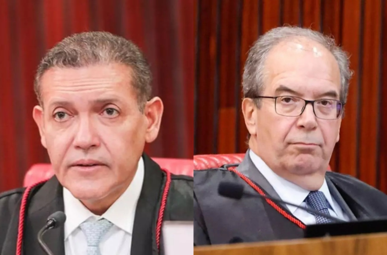 O presidente do TSE, ministro Kassio Nunes Marques, e o corregedor-geral da Justi&ccedil;a Eleitoral, Ricardo Villas B&ocirc;as Cueva