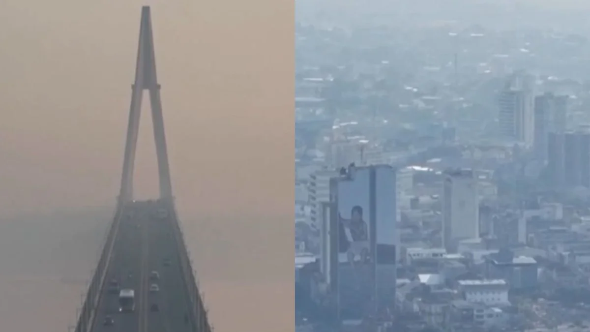 Defesa Civil emite alerta após fumaça de queimadas cobrir céu de Manaus