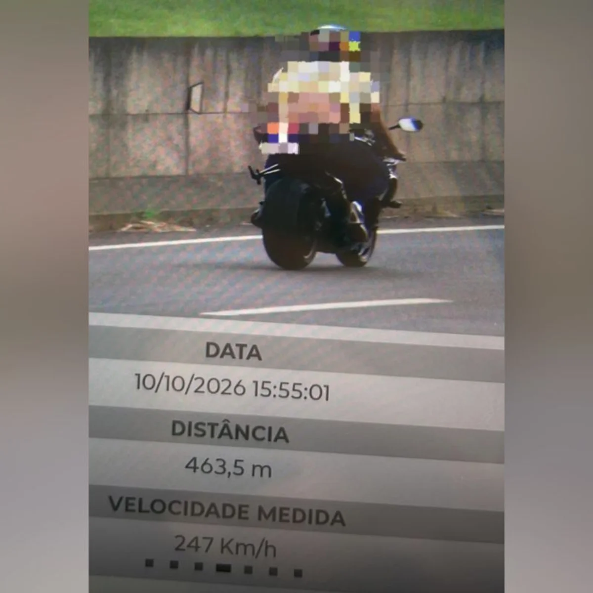 Moto voa a 247 km/h em rodovia no interior e é flagrada pela PM Rodoviária