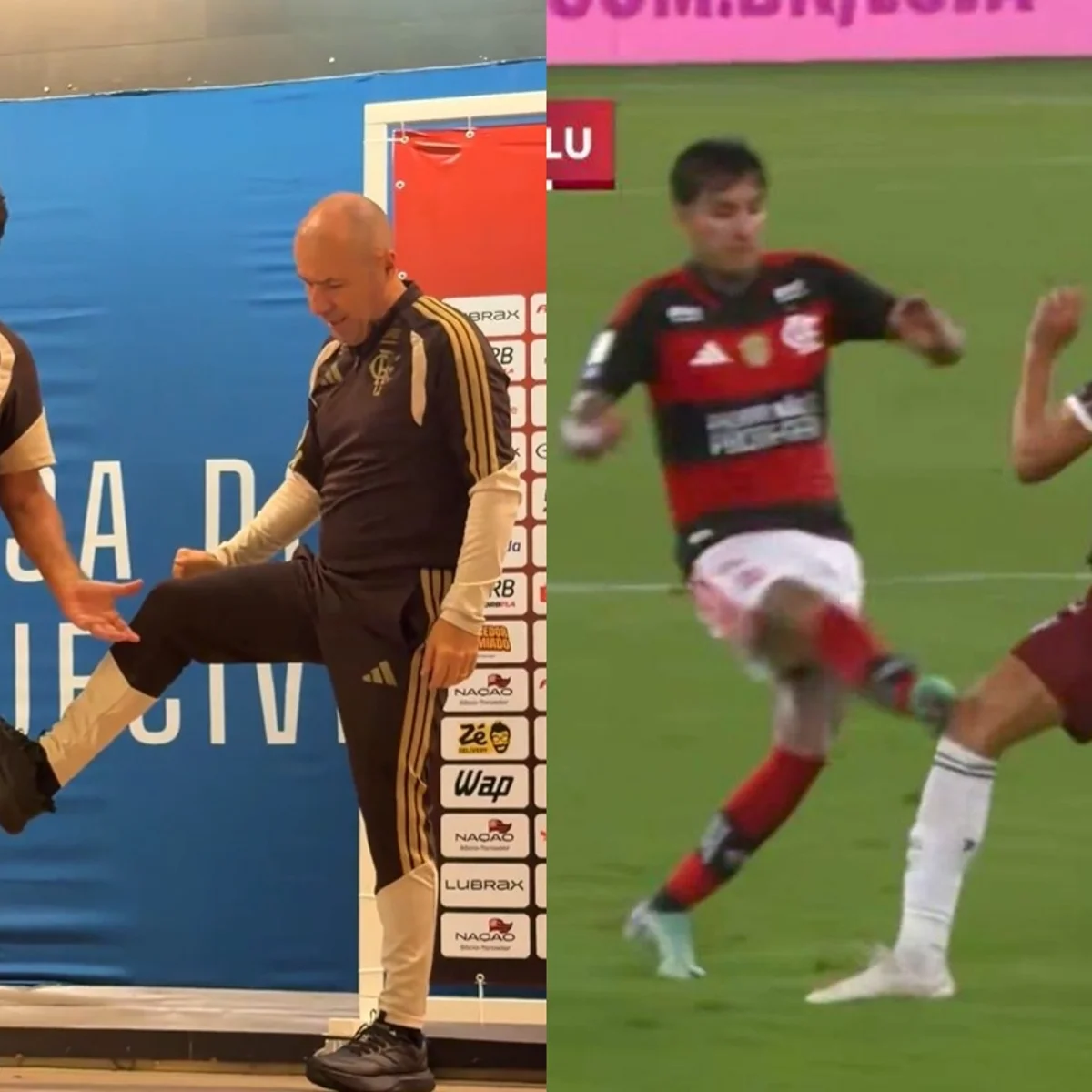 Leonardo Jardim usa diretor do Flamengo para simular lance de Pulgar