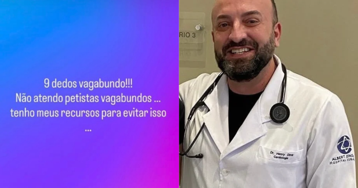 Médico que faz atendimentos no Einstein faz post dizendo não atender ‘petistas vagabundos’