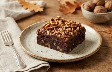 J’ai utilisé du chocolat praliné et des noix dans mon brownie : mes invités n’ont rien laissé et m’ont demandé l’adresse du pâtissier