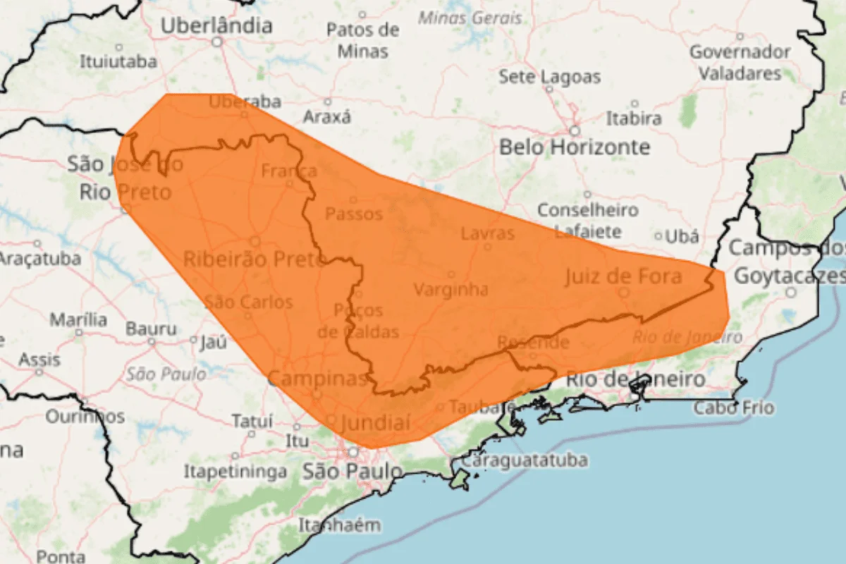 Desefa Civil emite alerta laranja para São Paulo.