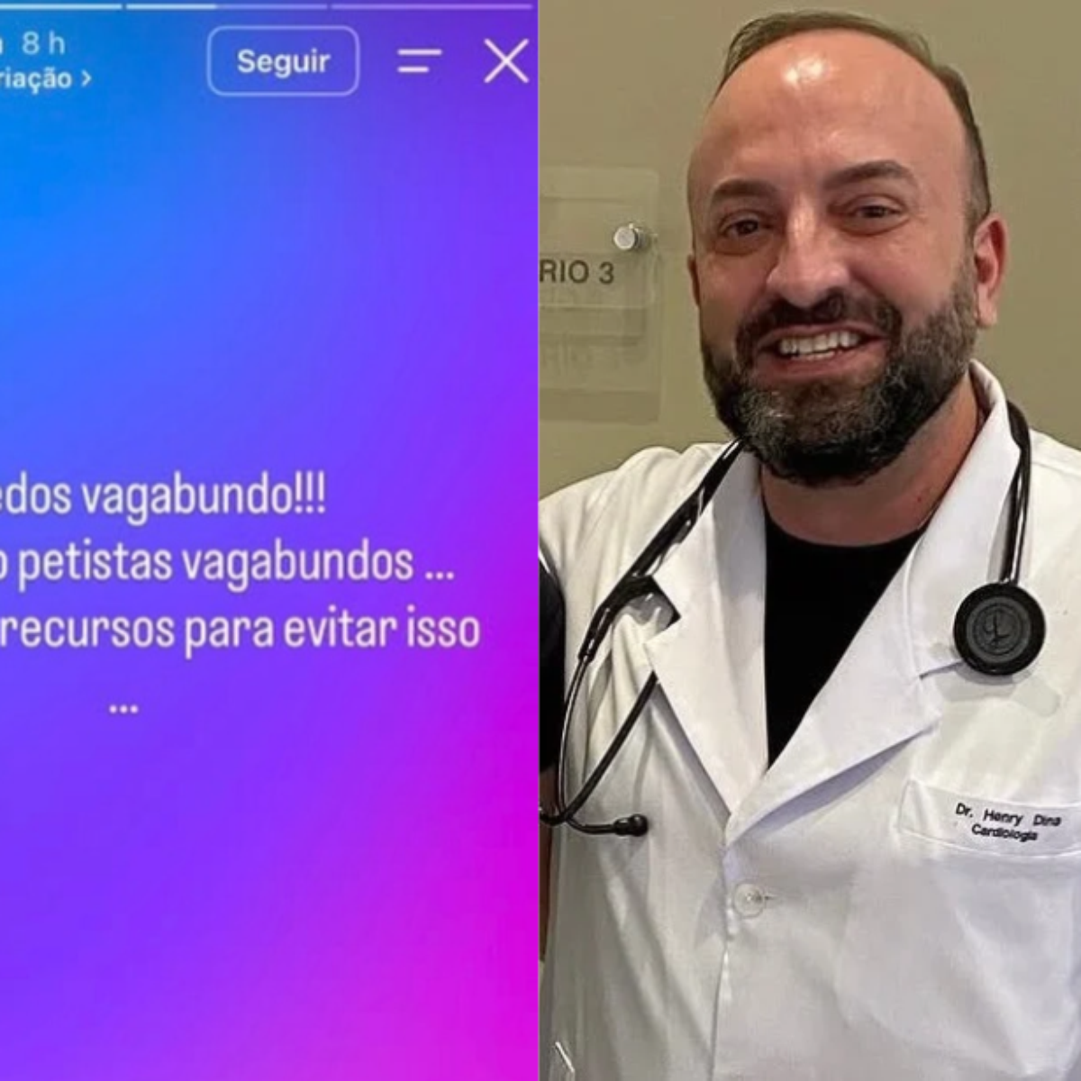 Médico que faz atendimentos no Einstein faz post dizendo não atender ‘petistas vagabundos’