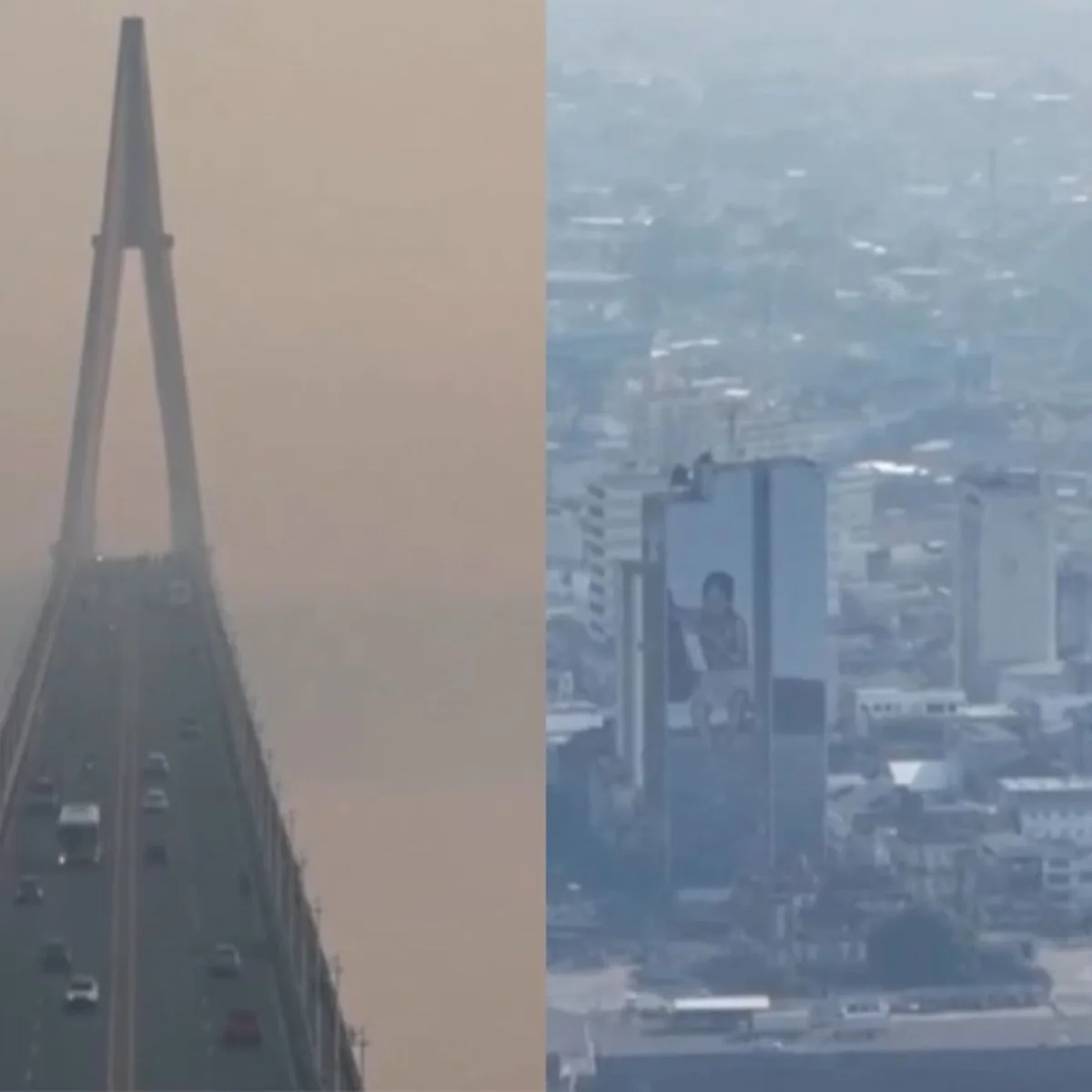 Defesa Civil emite alerta após fumaça de queimadas cobrir céu de Manaus
