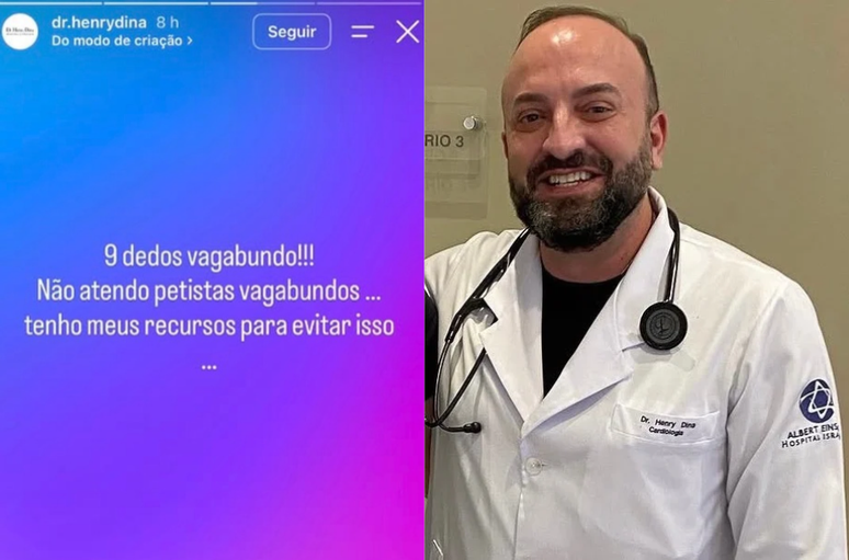 Médico que faz atendimentos no Einstein faz post dizendo não atender ‘petistas vagabundos’