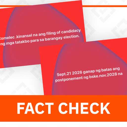 FACT CHECK: Bill postponing 2026 barangay, SK polls not yet a law as of September 22