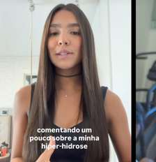 A influenciadora Duda Guerra fala sobre hiperidrose Foto: Reprodução/Instagram